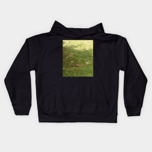 Cool rabbit relaxing on the lawn Kids Hoodie